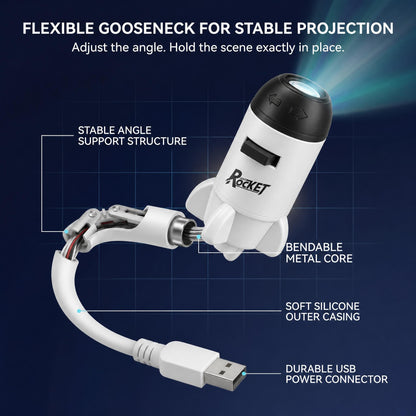 🌳BVJ® Smart Wi-Fi Rocket Star Projector Night Light—💝Create a magical galaxy, ocean, and starry-sky atmosphere for bedrooms, kids’ rooms, and relaxing nights.