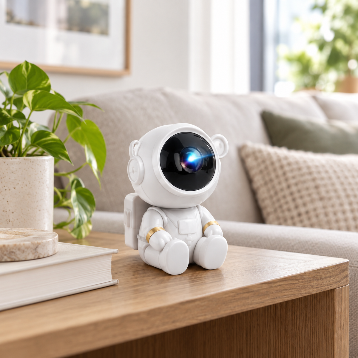 Proyector galáctico de astronauta – Luz de proyección decorativa para recámaras y espacios del hogar