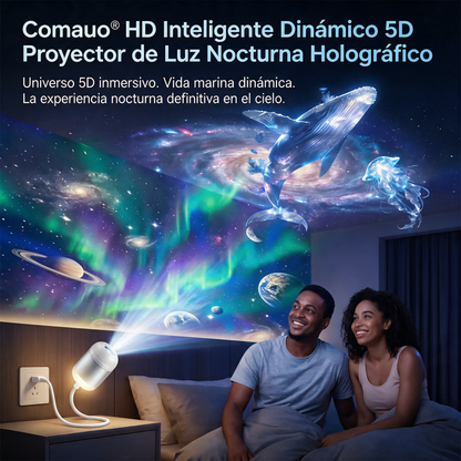 🌳 Comauo® Proyector de Luz de Noche - Proyector Estelar Holográfico Inteligente