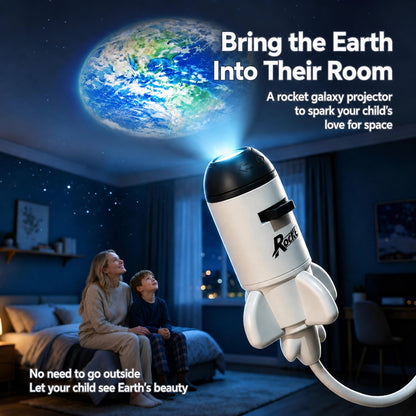 🌳BVJ® Smart Wi-Fi Rocket Star Projector Night Light—💝Create a magical galaxy, ocean, and starry-sky atmosphere for bedrooms, kids’ rooms, and relaxing nights.